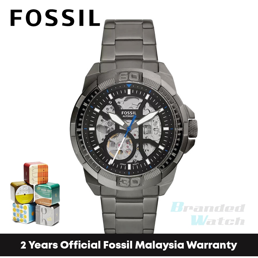 [Official Warranty] Fossil ME3218 Men's Bronson Automatic Smoke ...