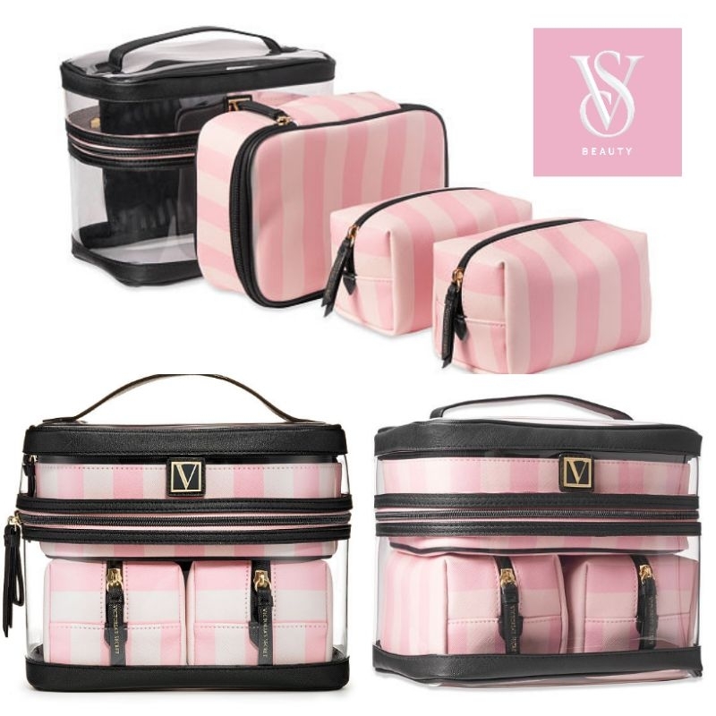  Victoria's Secret 4 in 1 Train Case, Black : Beauty & Personal  Care