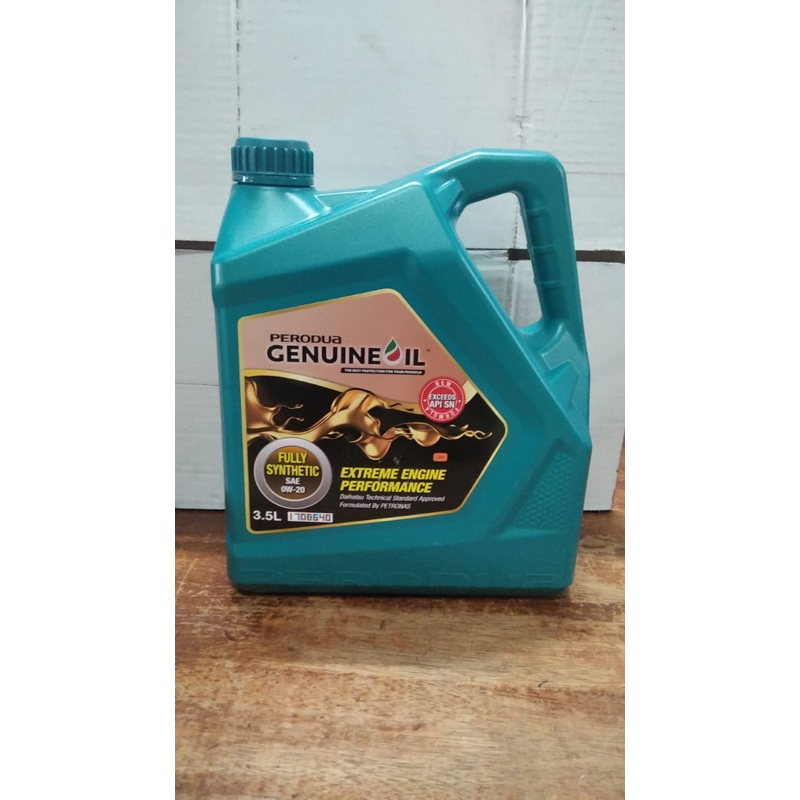 PERODUA ENGINE OIL SAE 0W-20 3.5L BEZZA | Shopee Malaysia