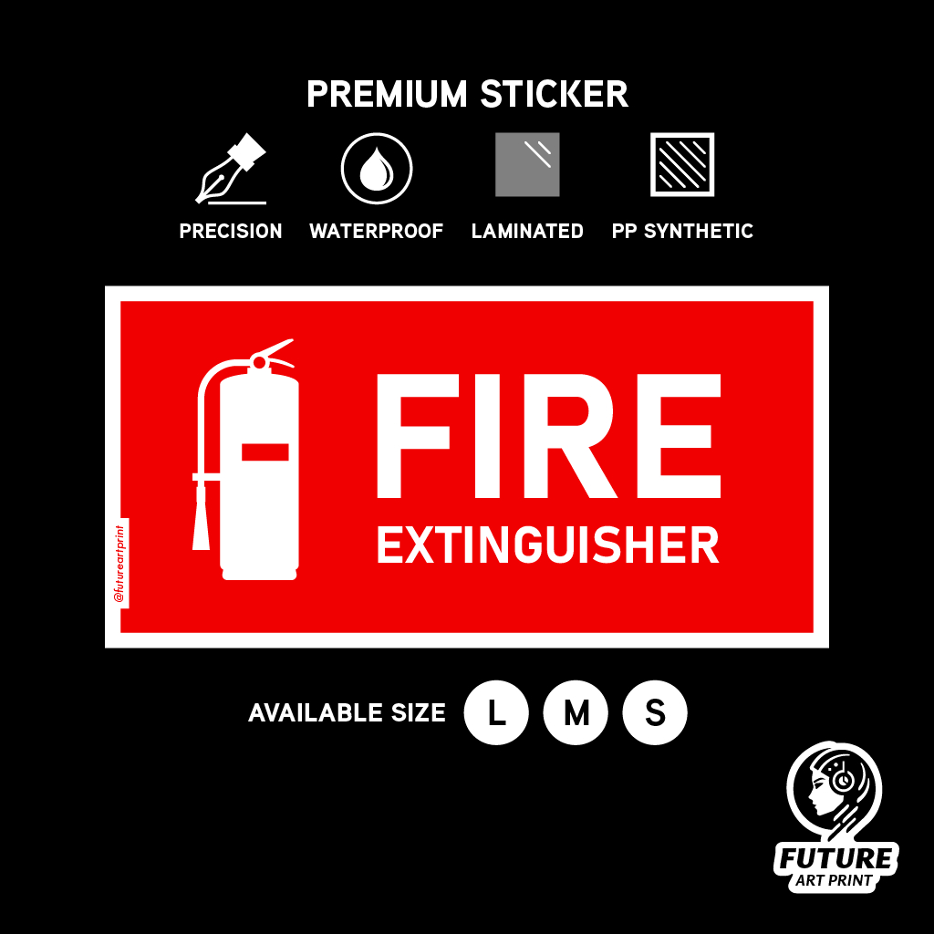 Fire Extinguisher. Premium Sticker Sign Notice Signage. Pemadam Api ...