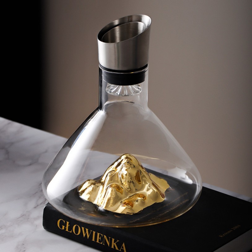 Wine Decanter Stainless Steel Breath Aerator Lead Free GlassWare