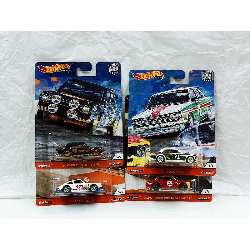 HOT WHEELS PREMIUM CAR CULTURE DOOR SLAMMERS DATSUN 510 '71 PORSCHE 911 ...