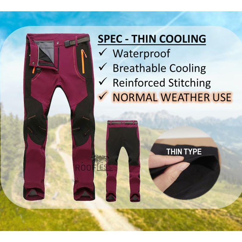 ROOFLESS Seluar Hiking Perempuan Waterproof Hiking Pants Women