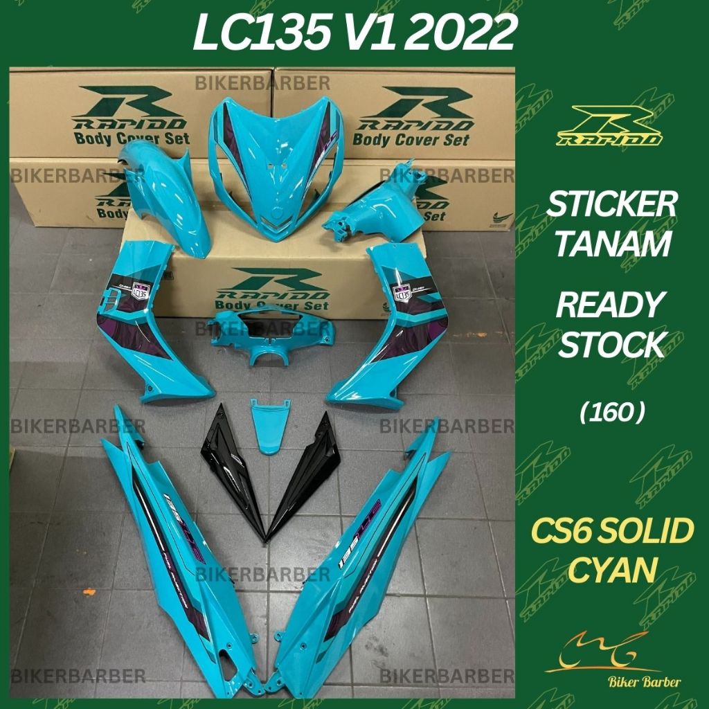 RAPIDO Cover Set Yamaha Lc135 V1 2022 160 Body Coverset Sticker Tanam Shopee Malaysia