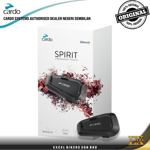  Cardo Systems Spirit Motorcycle Bluetooth Communication Headset  - Black, Single Pack : Automotive