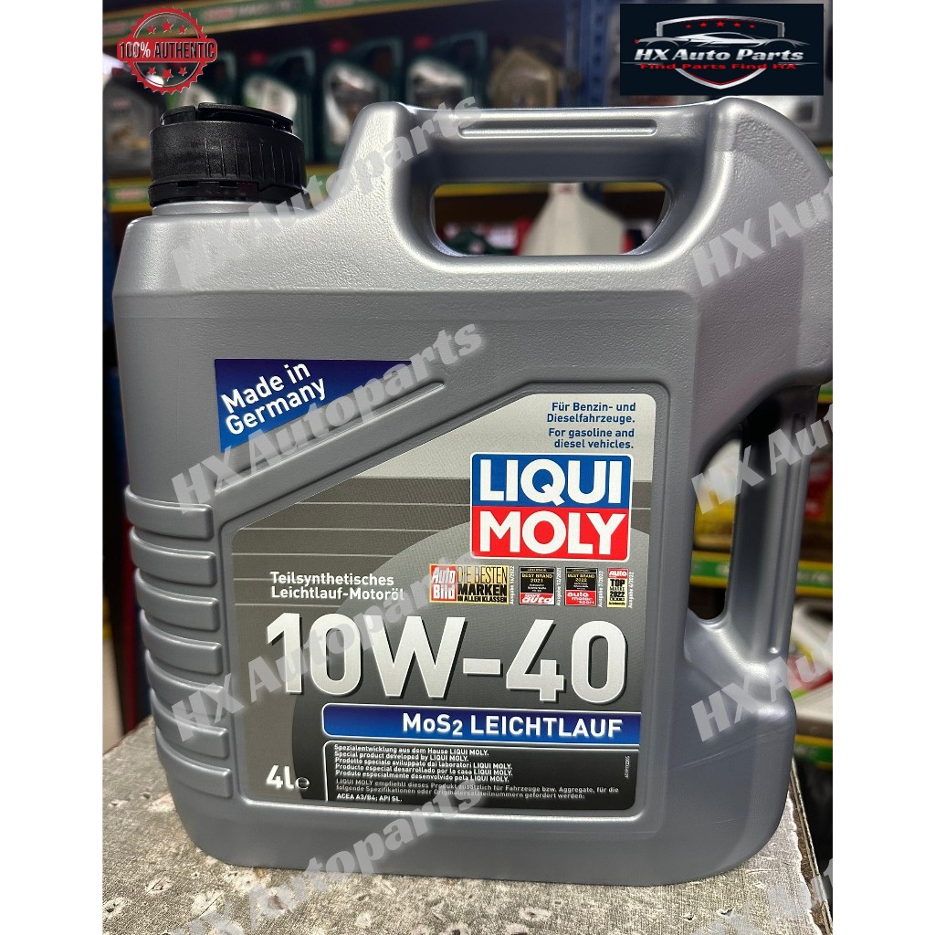 GENUINE LIQUI MOLY MOS2 LEICHTLAUF, 10W-40 ENGINE OIL, 4L. | Shopee ...