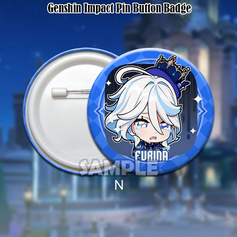 Genshin Impact Fontaine Character FUNINA 芙宁娜 Pin Button Badge 58mm ...