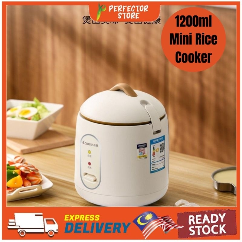 🇲🇾💥[READYSTOCKS]🌟 1.2L CHIGO MINI RICE COOKER WITH CERAMINC LINER AND