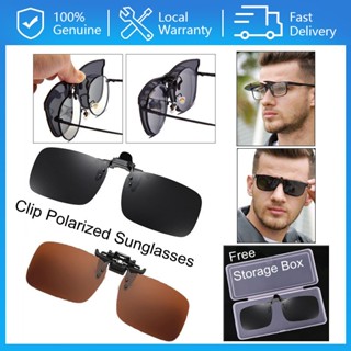 Sunglasses Clip On Polarized Night Vision Lens Flip-Up Clip On Sunglasses  UV400 Driving Outdoor Glasses