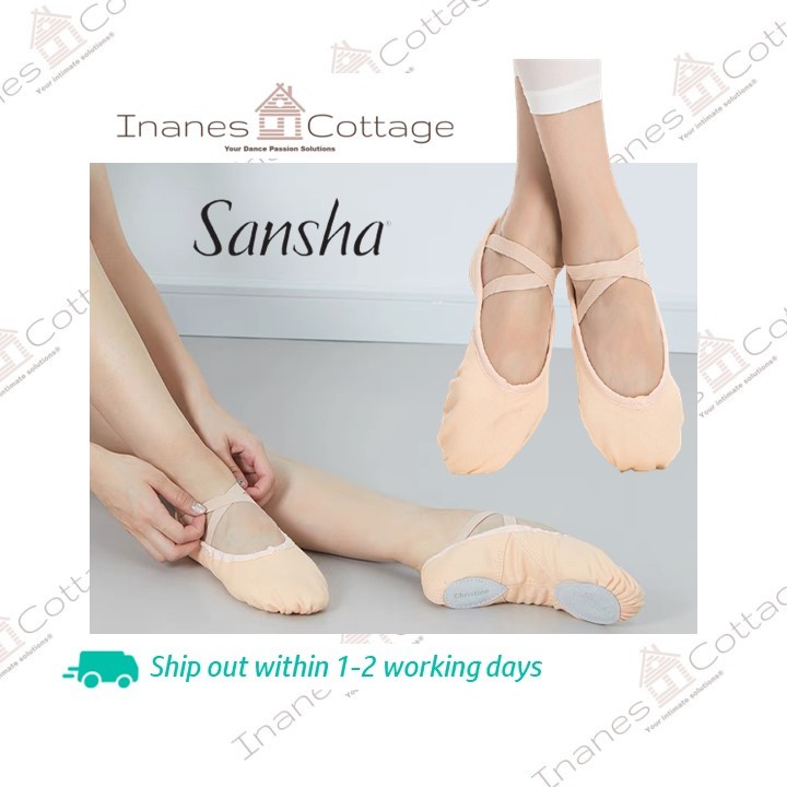 Inanes Cottage Ballet shoes Sansha Dance Christine Gymnastics Soft ...