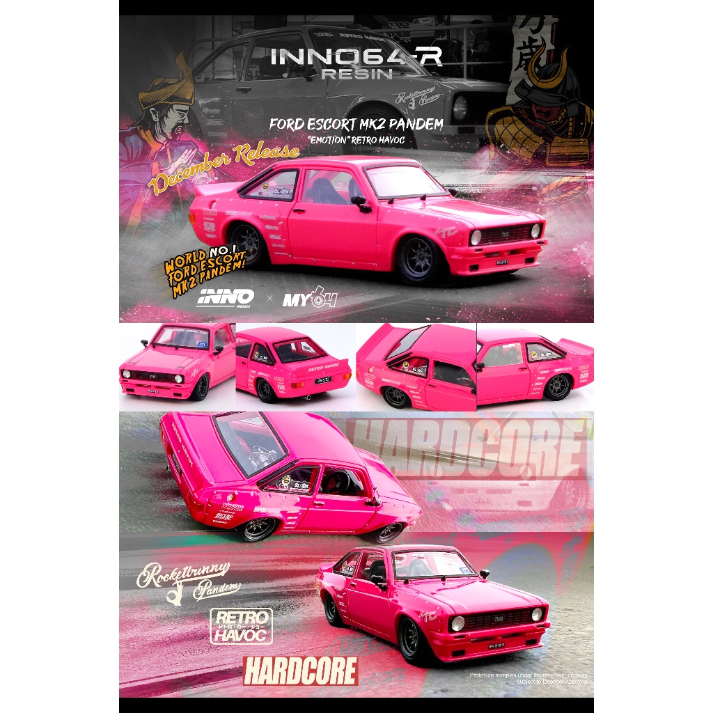 (RESIN) INNO MODELS INNO64 1/64 FORD ESCORT MK2 PANDEM 