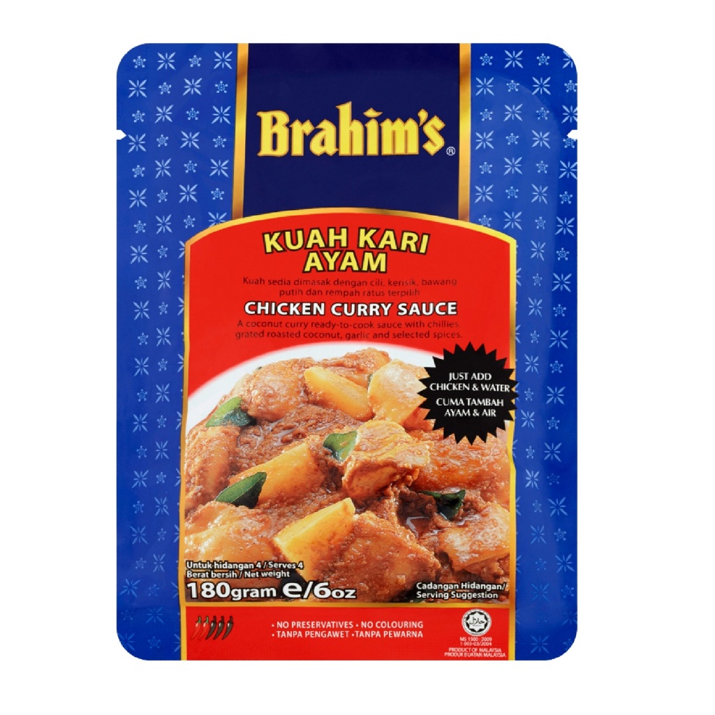 Brahims Kuah Kari Ayam Chicken Curry Sauce 180g Shopee Malaysia