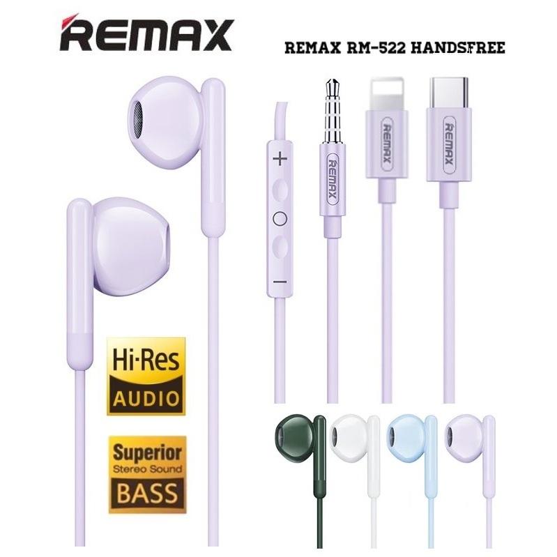 Remax Earphone RM-522 Stereo Headphone In-Ear Headset With Mic For 3 ...