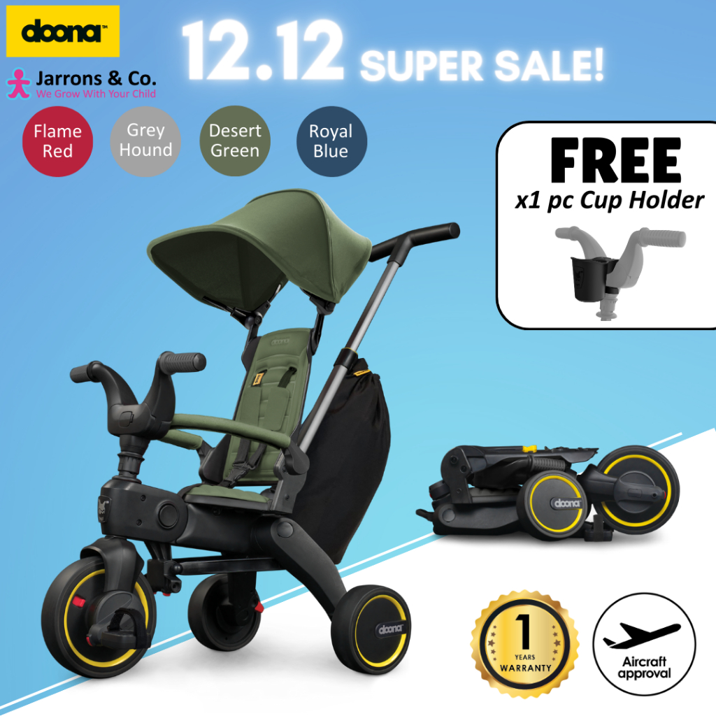 [Jarrons & Co.] Doona Liki Trike S3 *FREE Cup Holder* 1 Year Local