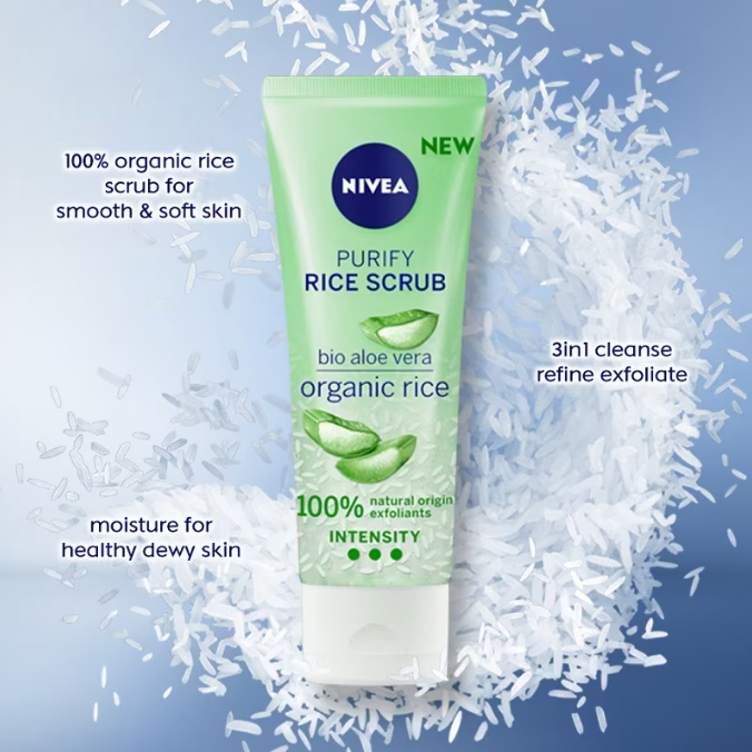 Nivea Bio Aloe Vera Purify Rice Scrub ( 75ml ) Shopee Malaysia