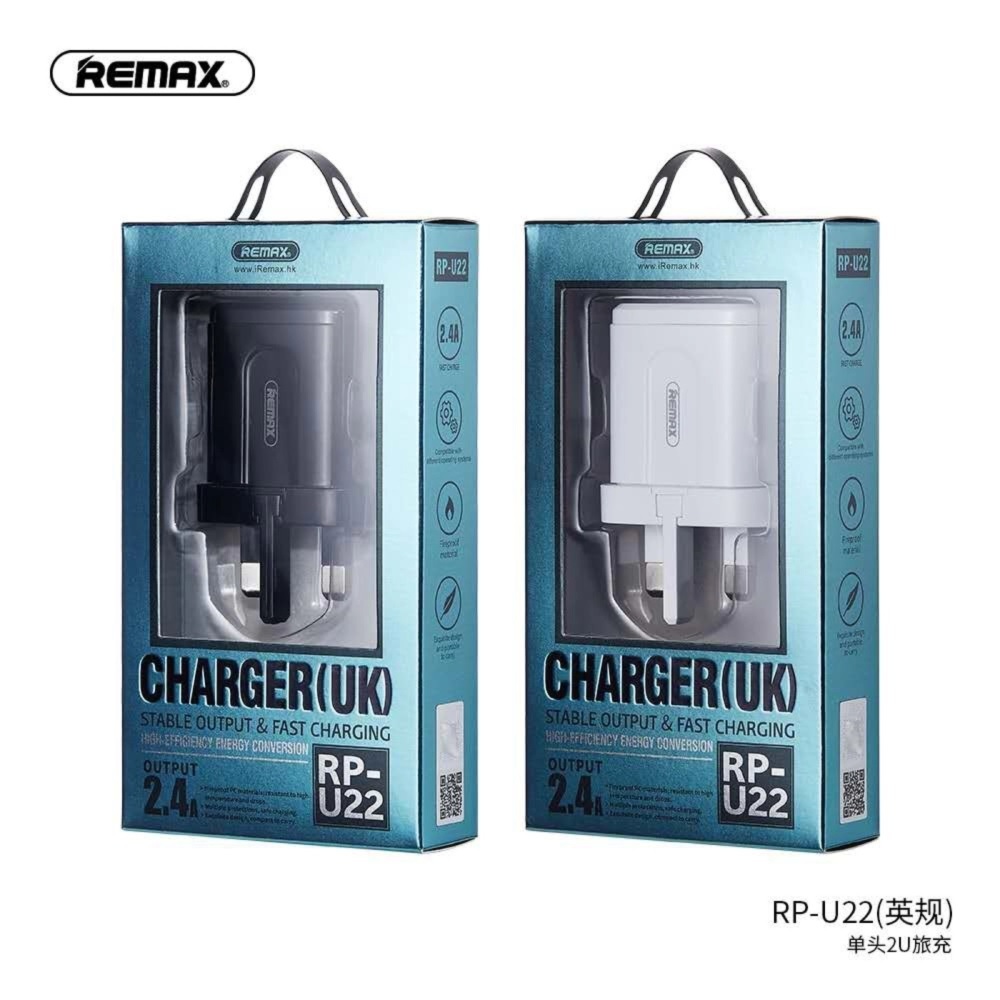 Original Remax 2.4A Charger Dual USB Fast Charging Adapter With Cable ...