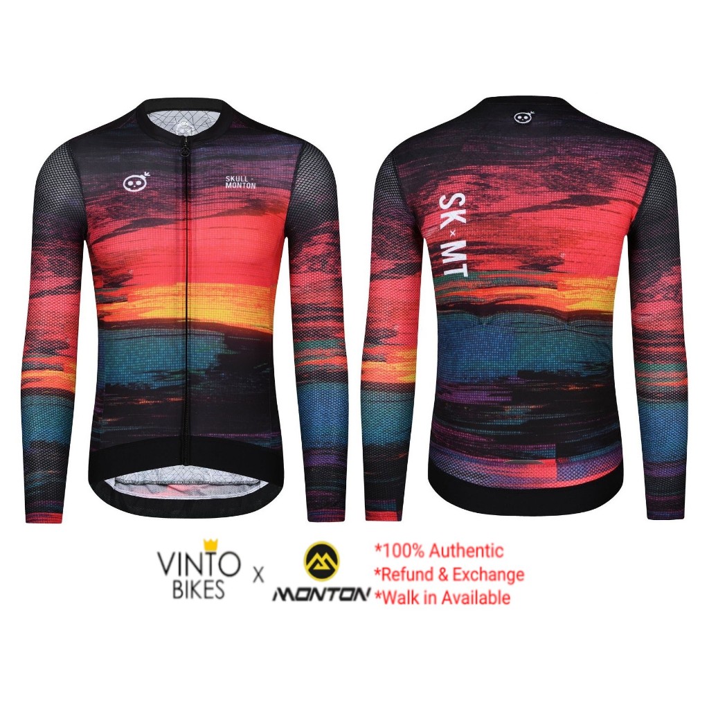 MONTON MENS CYCLING LONG SLEEVE JERSEY SUNSET Shopee Malaysia