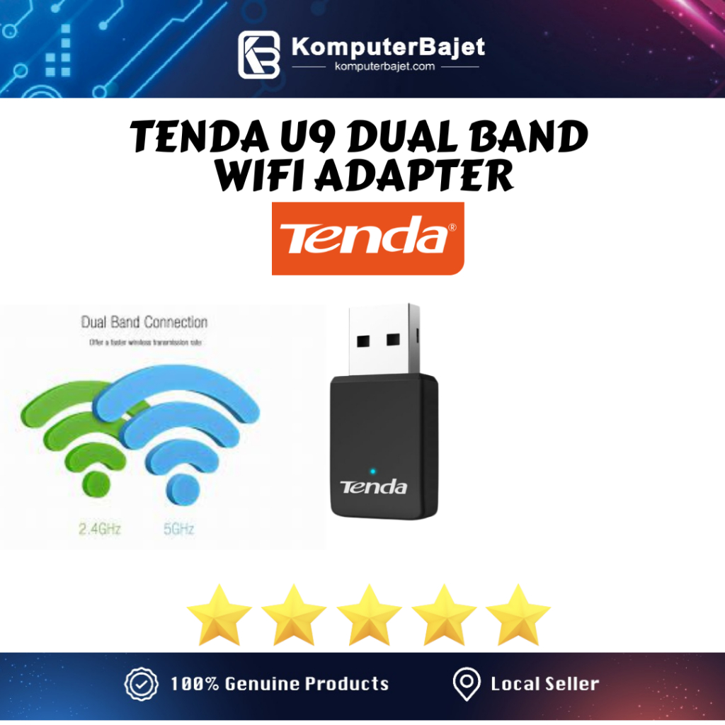 👍 TENDA U9 5G High Power USB Wireless WiFi Adapter for Windows PC ...