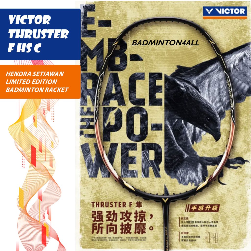 VICTOR Thruster F HS C Hendra Setiawan Limited Edition Badminton Racket ...