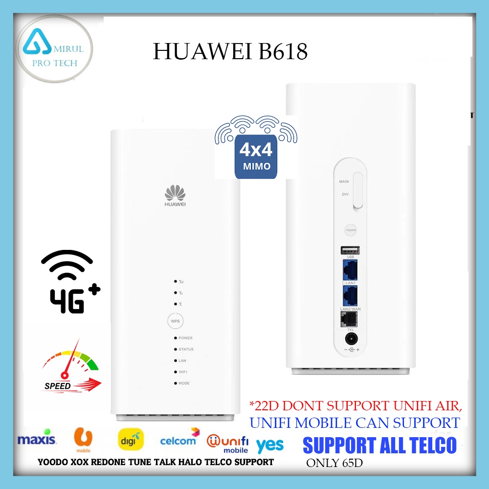 Huawei b618 B618s -22/65 unlocked Set Mod or non mod | Shopee Malaysia