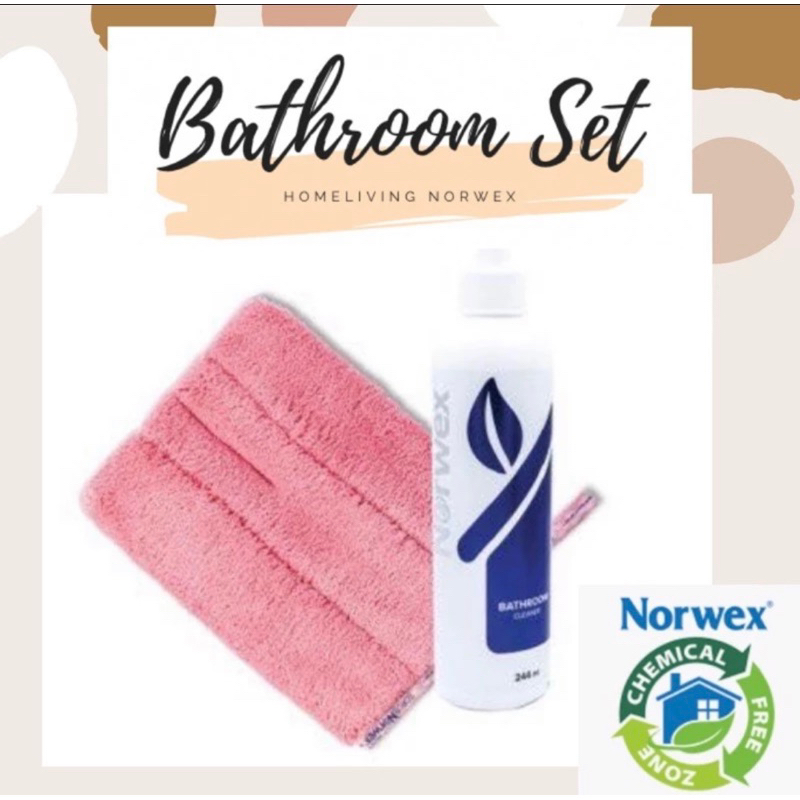 Norwex bathroom set bathroom scrub mitt and bathroom cleaner