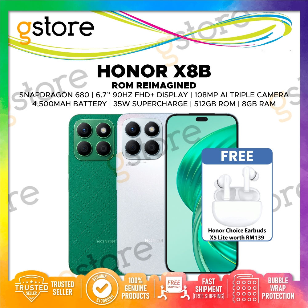 [Malaysia Set] Honor X8B (512GB ROM | 8GB RAM) Honor X8A (128GB ROM ...