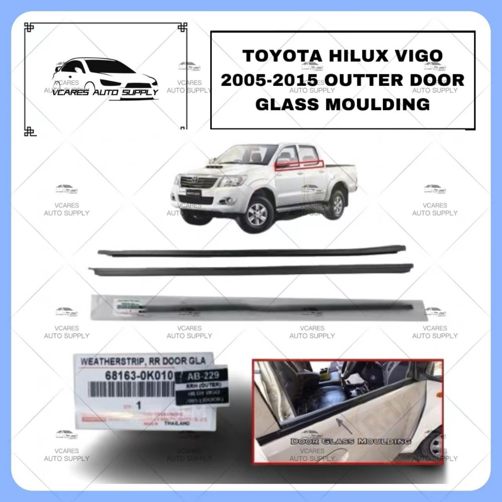 Original Hilux Door Moulding Toyota Hilux Vigo Lining Rubber Outer