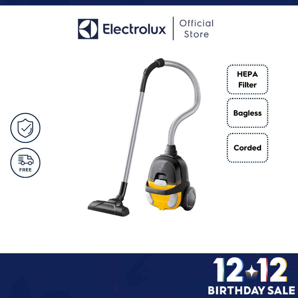 Electrolux Bagless Vacuum Cleaner HEPA CompactGo Cyclonic with 2in1
