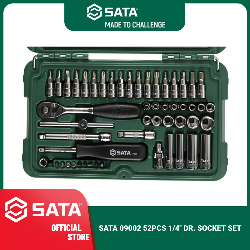 SATA 09002 52PCS 1/4'' DR. SOCKET SET / SOCKET SET / TOOLS SET / DEEP ...