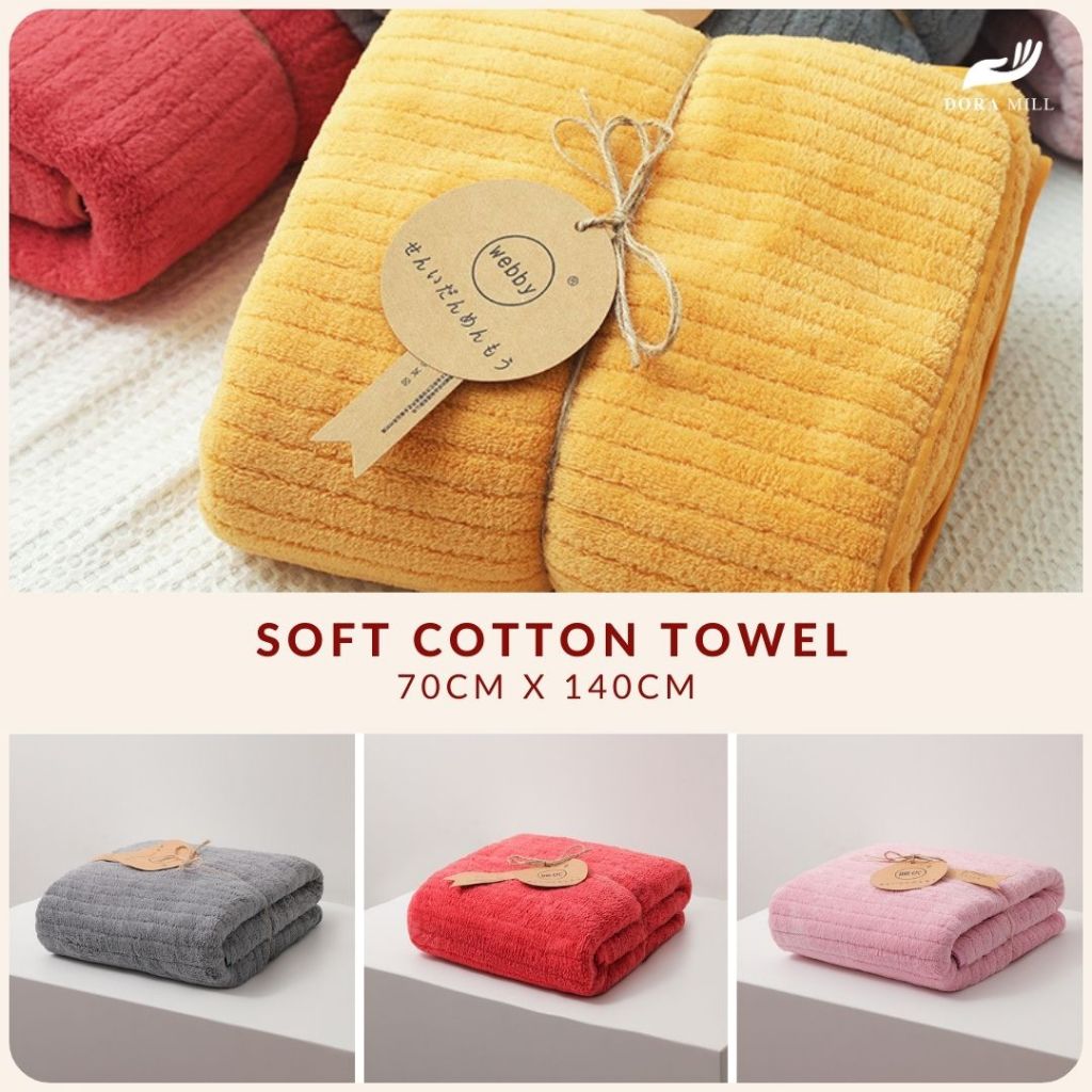 DORAMILL Bath Towel Super Absorbent Microfibre Cotton Bath Towel Soft