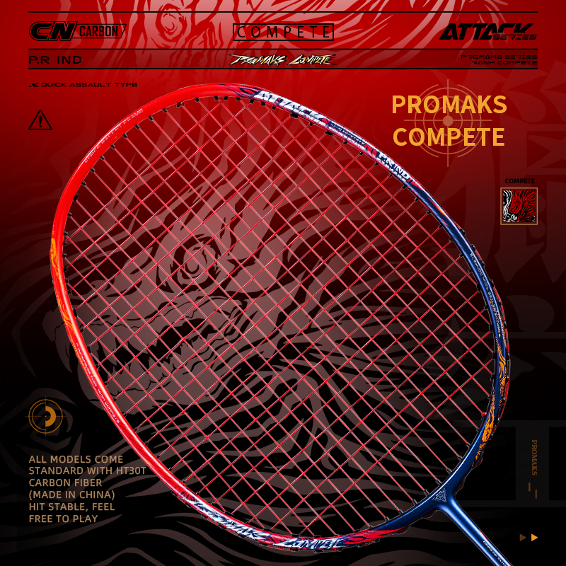 P.R IND PROMAKS COMPETE Badminton Racquet | Shopee Malaysia