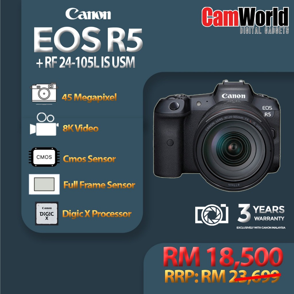 Canon EOS R5 RF24-105L IS USM | Shopee Malaysia