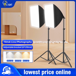 Photography Softbox Lighting Kits 50x70CM Professional Continuous Light  System Soft Box For Photo Studio Equipment