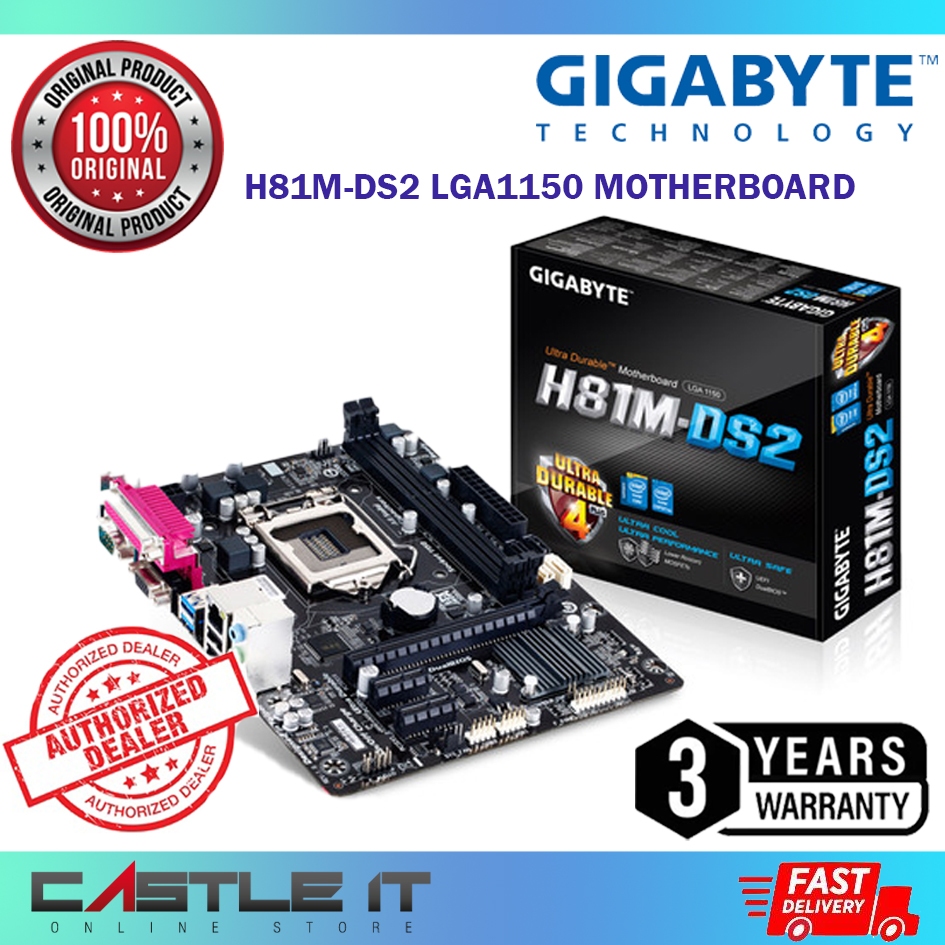 Gigabyte H81MDS2 LGA1150 Motherboard Intel H81M Chipset Combo Deal