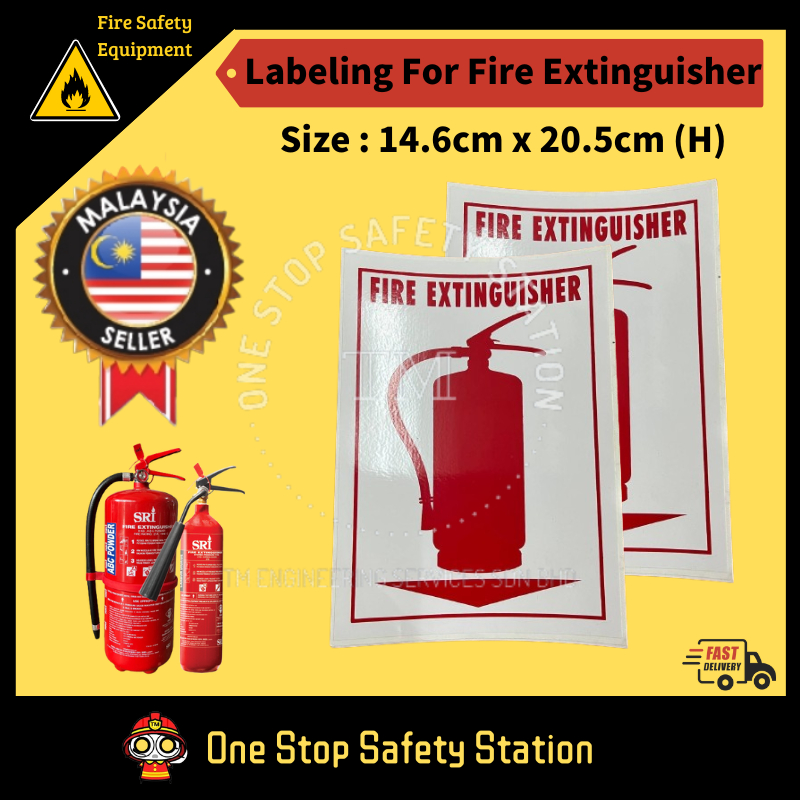 Labeling Fire Extinguisher / Signage / Pemadam Api Sticker / 灭火器标示贴纸 ...