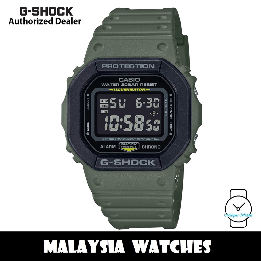 OFFICIAL WARRANTY Casio G Shock DW 5610SU 3 Utility Color Layered Bezel Digital Green Resin Watch DW5610SU DW 5610SU Shopee Malaysia