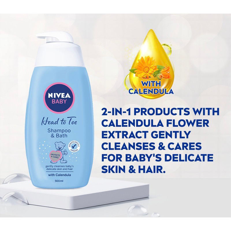 NIVEA, Baby Head-To-Toe Wash with Calendula 200ml