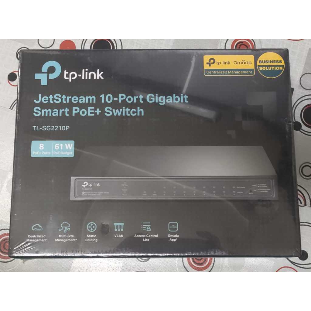TL-SG2210MP TP-Link JetStream 10-Port Gigabit Smart Switch with 8-Port PoE