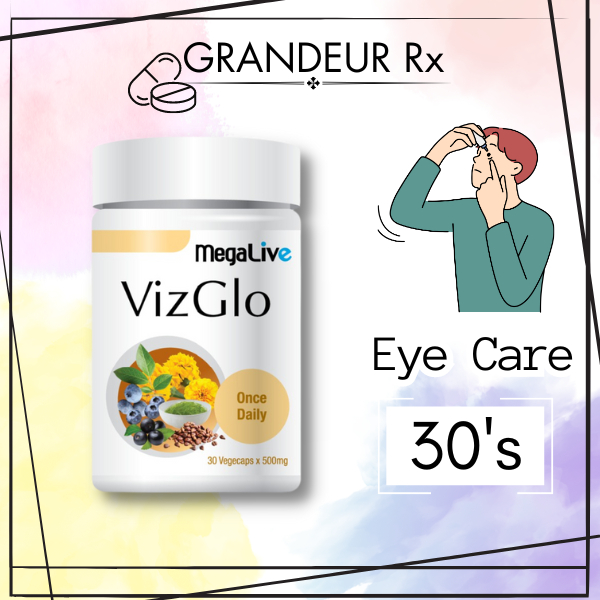 Megalive Vizglo Eye Supplement with Lutein Zeaxanthin Improve Dry Eyes