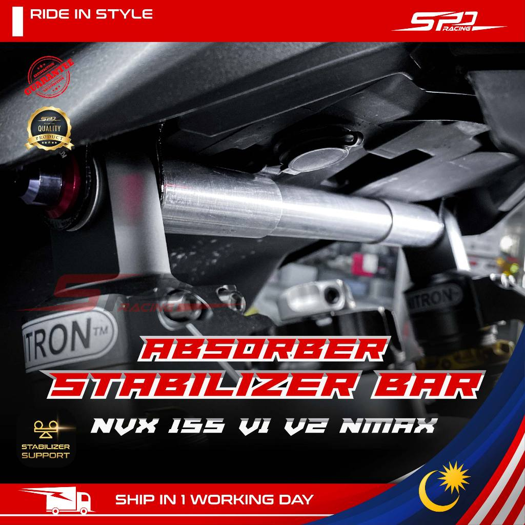 Absorber Stabilizer Bar/ Strut Bar ORIGINAL for NVX V2 (Classic Silver