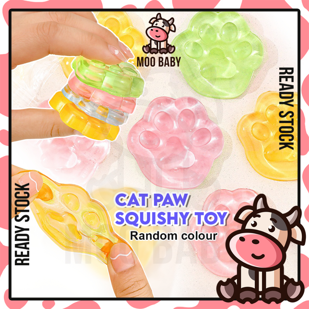 Moo Baby Cat Paw Squishy Toys Stress Relief Toys Jelly Squishy Squeeze