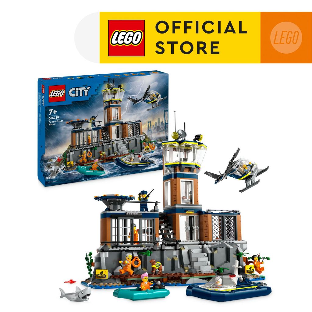 LEGO City 60419 Police Prison Island Building Toy 980 Pieces Shopee Malaysia