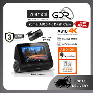 New Launch] 70mai A810 4K Dash Cam Dual Vision Car Recorder with