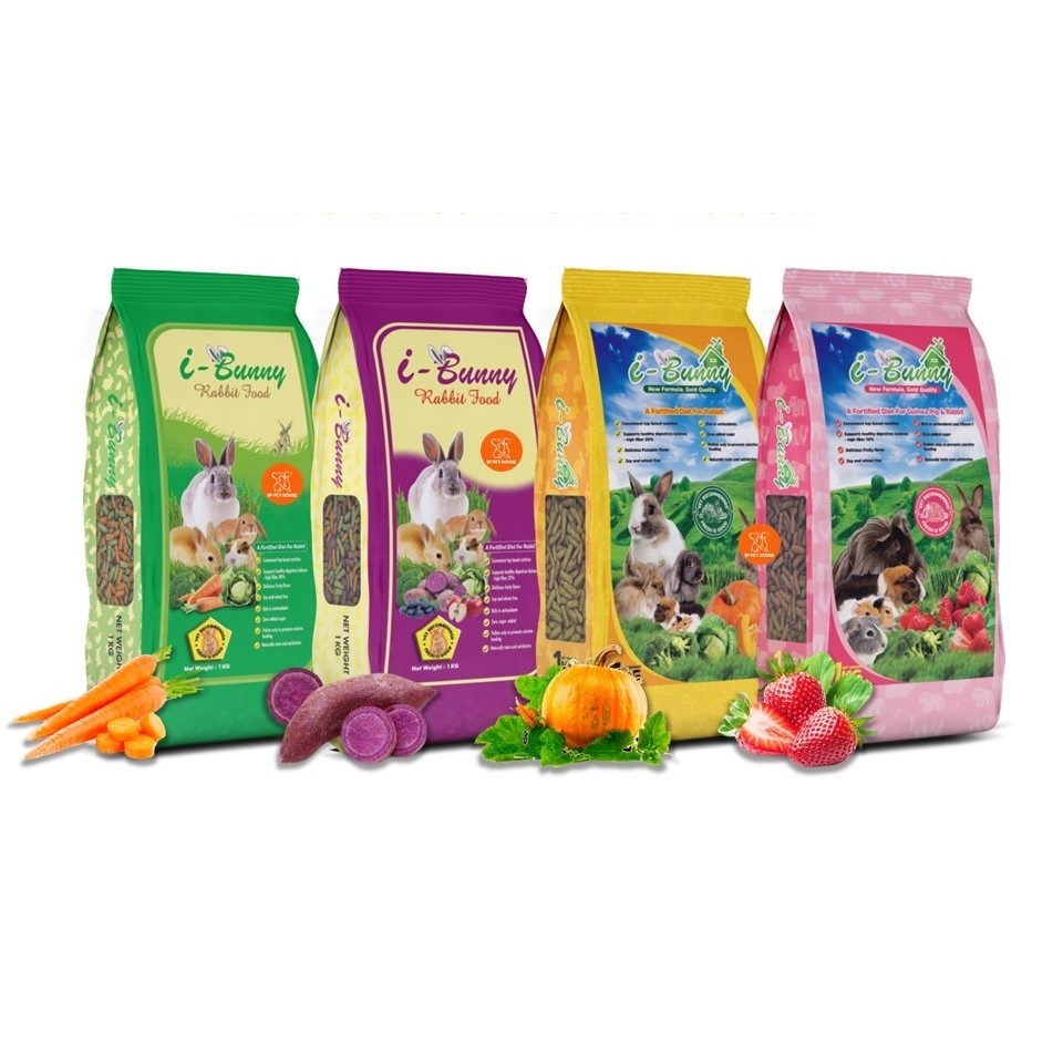 I-Bunny Rabbit Guinea Pig Hamster Food 1kg (ORIGINAL PACK) | Shopee ...