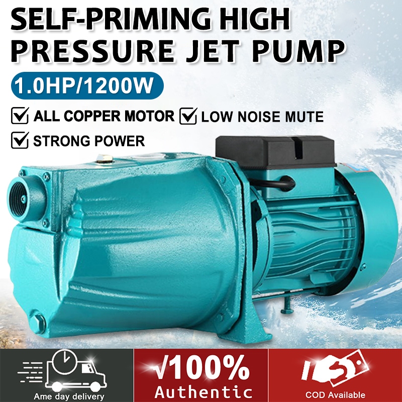 Water Booster Pump Heavy Duty 1HP 1200W 60L/Min Heavy Duty Electric