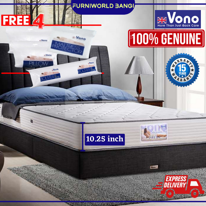 VONO Orthopaedic Pro Latex Mattress [FREE 5 Gifts] Back Care Collection