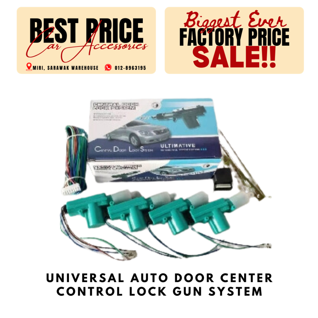 Universal Auto Door Center Control Lock Gun System | Shopee Malaysia