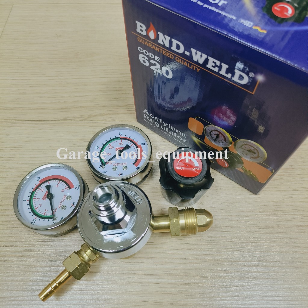 Bond-Weld Heavy-Duty Acetylene Regulator | Oxygen Regulator | Meter ...