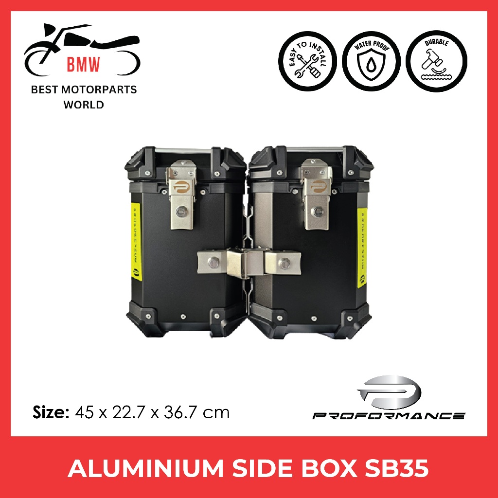 PROFORMANCE SB35 Aluminium Side Box for motorbike | Shopee Malaysia