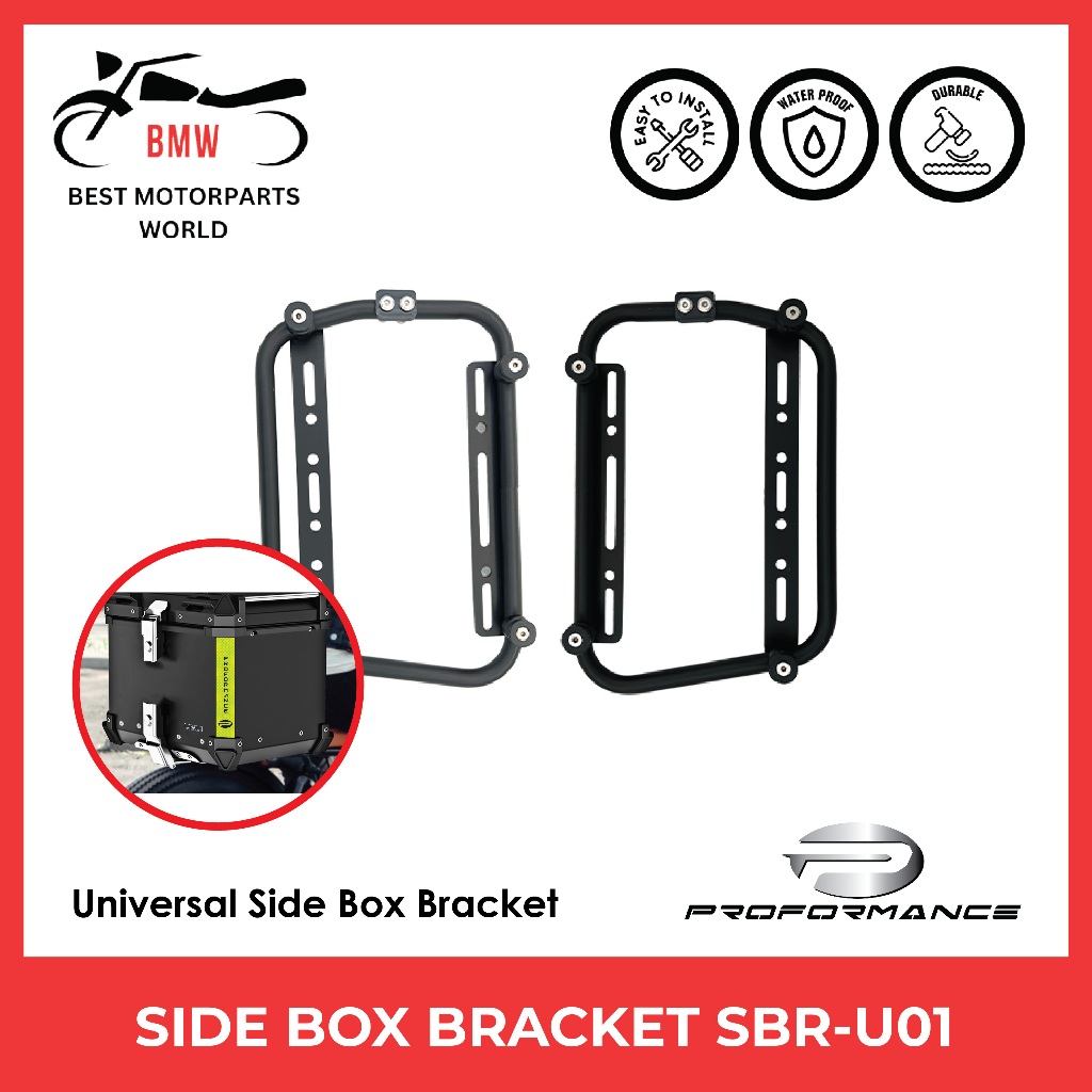 PROFORMANCE SBR-U01 Universal Side Box Bracket for motorbike | Shopee ...